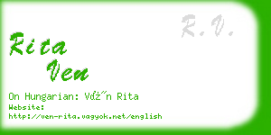 rita ven business card